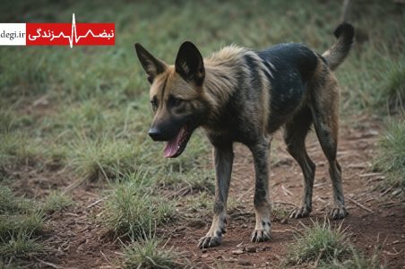 سگ ولگرد مبتلا به ویروس هاری